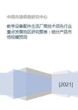 教學設備配件主流廠商技術領先、行業重點發展地區研究與細分產品市場規模預測及成果轉讓分析